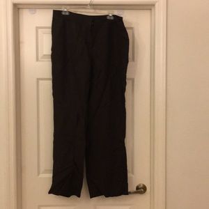 Brown linen trousers